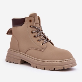 Cazadores con aislamiento de piel para mujer, Fenan beige oscuro 1