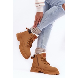 Cazadores con aislamiento de piel Camel Fenan para mujer marrón 5