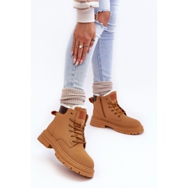 Cazadores con aislamiento de piel Camel Fenan para mujer marrón 4