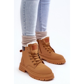 Cazadores con aislamiento de piel Camel Fenan para mujer marrón 7