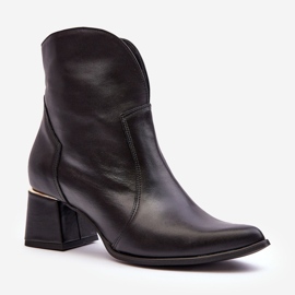 Lewski Shoes Botas Vaqueras Mujer Piel Tacón Alto Negro Lewski 3166/B/2 1