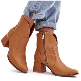 Lewski Shoes Botas Vaqueras Mujer Piel Tacón Alto Camel Lewski 3166/B/2 marrón 8