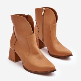Lewski Shoes Botas Vaqueras Mujer Piel Tacón Alto Camel Lewski 3166/B/2 marrón 2