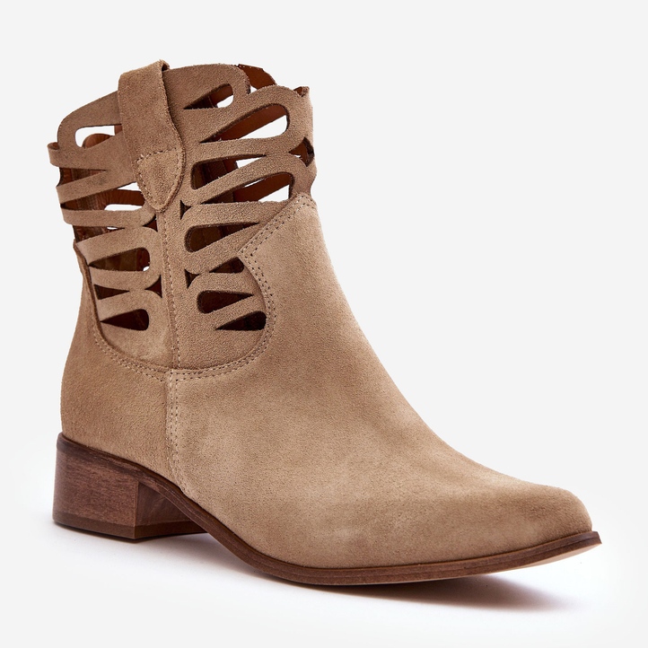 Lewski Shoes Botas Mujer Piel Caladas Beige Lewski 3329 1