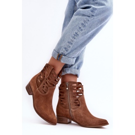 Lewski Shoes Botas Mujer Piel Caladas Marrón Lewski 3329 2
