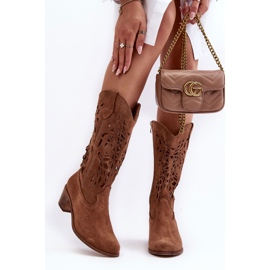 Lewski Shoes Botas Cowboy Ante Calado Marrón Lewski 3320 5