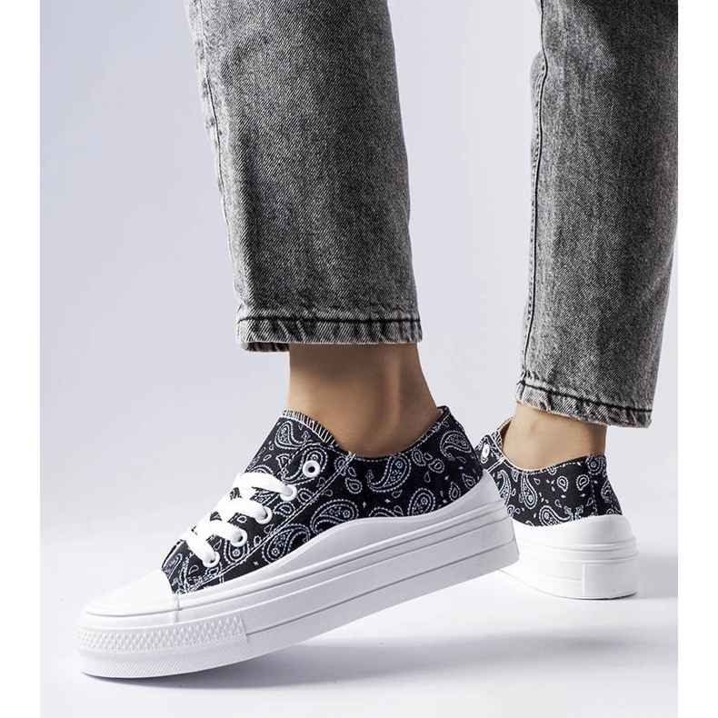 Zapatillas negras con plataforma de Bélair negro 1