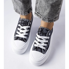 Zapatillas negras con plataforma de Bélair negro 2