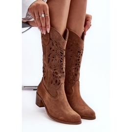 Lewski Shoes Botas Cowboy Ante Calado Marrón Lewski 3320 2