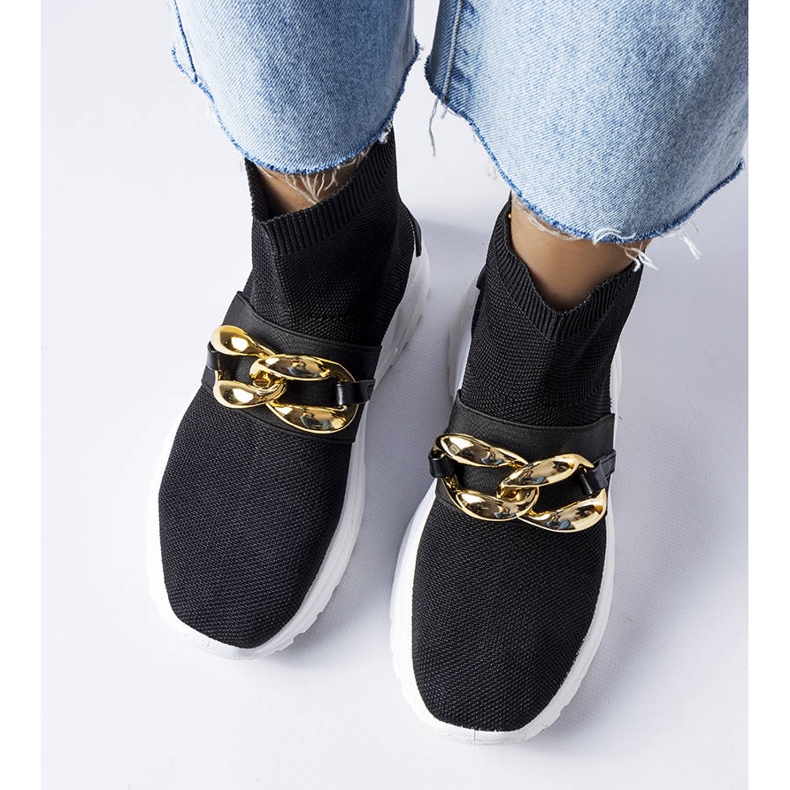 BM Zapatillas Baptiste negras con cadena negro 1