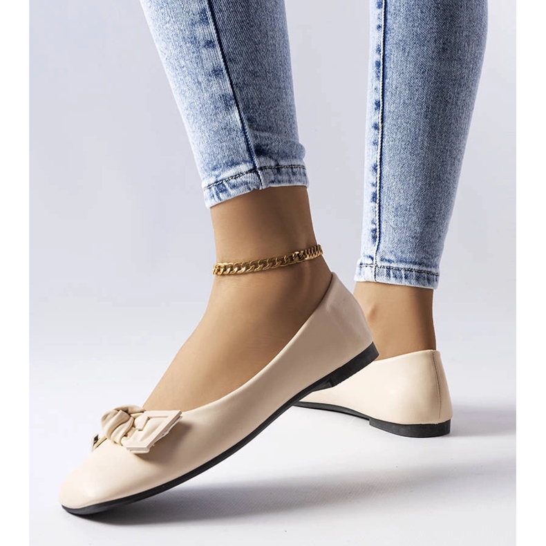 Bailarinas beige claro con lazo de Tabitha 1 Bailarinas beige claro con lazo de Tabitha 1