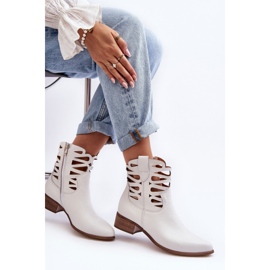 Lewski Shoes Botas Mujer Piel Caladas Blanco Lewski 3329 5