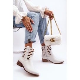 Lewski Shoes Botas Mujer Piel Caladas Blanco Lewski 3329 6