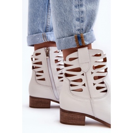 Lewski Shoes Botas Mujer Piel Caladas Blanco Lewski 3329 3