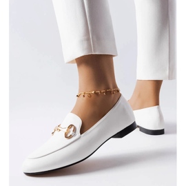 Mocasines blancos con hebilla Philip 1 Mocasines blancos con hebilla Philip 1
