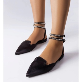 Sandalias negras con acabado satinado de Hewes negro 1 Sandalias negras con acabado satinado de Hewes negro 1