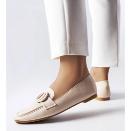Mocasines beige con hebilla de Poissonnier 1
