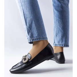 Mocasines negros con circonitas cúbicas de Quirion 1