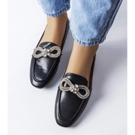 Mocasines negros con circonitas cúbicas de Quirion 2