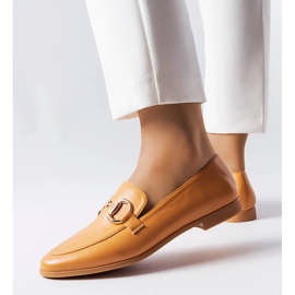 Mocasines planos marrones de Jomphe naranja 1 Mocasines planos marrones de Jomphe naranja 1