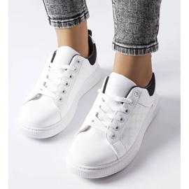 Zapatillas negras y blancas con relieve de Dreux blanco 2