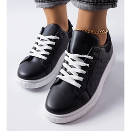 Deportivas negras con grabado Dreux negro 2