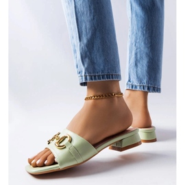 Sandalias de tacón alto con cadena verdes de Chabot 1 Sandalias de tacón alto con cadena verdes de Chabot 1