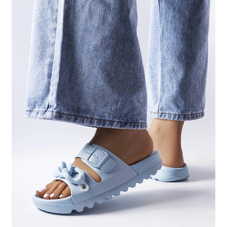 Chanclas Étoile de goma azul 1