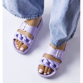 Pantuflas de goma moradas de Étoile púrpura 1