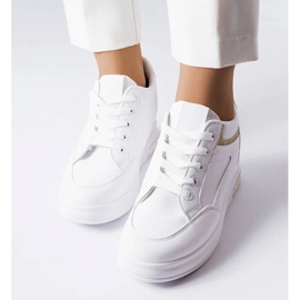 Deportivas blancas con aplicaciones de purpurina de Bonevil blanco 1