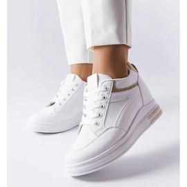 Deportivas blancas con aplicaciones de purpurina de Bonevil blanco 2
