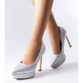 Tacones de brocado plateado de Proulx plata 2