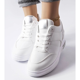 CinqMars zapatillas blancas con cuña blanco 1
