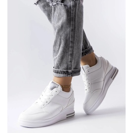 CinqMars zapatillas blancas con cuña blanco 2