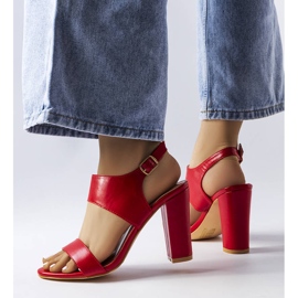 Sandalias rojas de tacón alto de Rachelle rojo 1