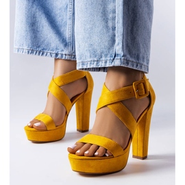Sandalias bloque Sevier amarillas amarillo 1
