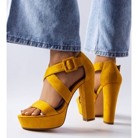 Sandalias bloque Sevier amarillas amarillo 2