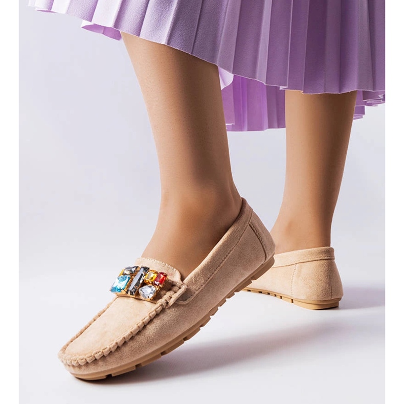 Mocasines beige con plantilla de piel de Bertrand 1 Mocasines beige con plantilla de piel de Bertrand 1