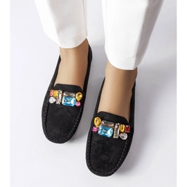 Mocasines negros con plantilla de piel de Bertrand 2