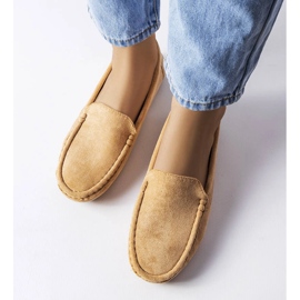 Mocasín beige con plantilla Souplet de piel 2