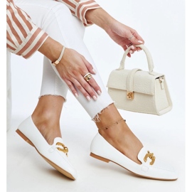 Mocasines blancos con hebilla Rousseau 1 Mocasines blancos con hebilla Rousseau 1