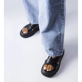 Sandalias de plataforma negras de Oakway. negro 1