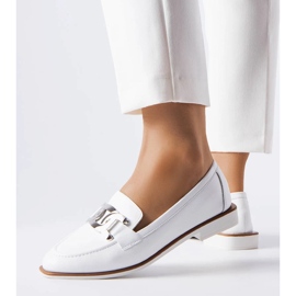 Mocasines con hebilla blancos de Henrique 1