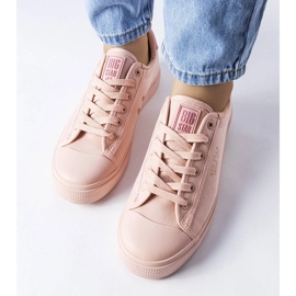 Zapatillas de tejido rosa de Big Star LL274095 rosado 2