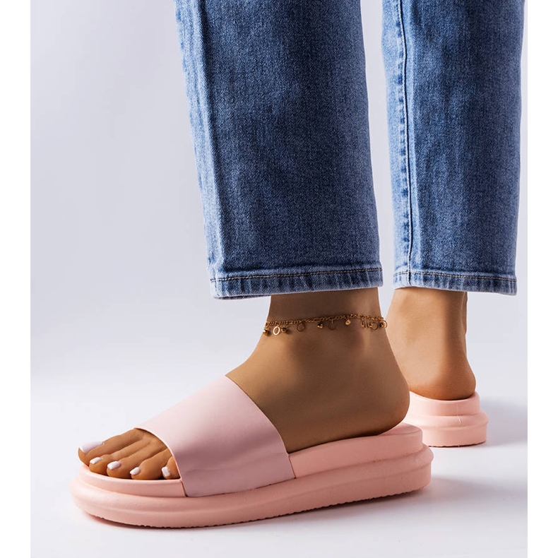 Zapatillas rosas en la plataforma Paquette rosado 2