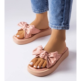 Sandalias rosas de plataforma con lazo de Edvard 1
