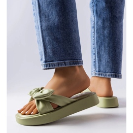 Sandalias verdes de plataforma con lazo de Edvard 1