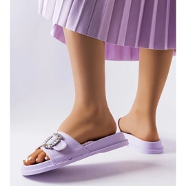 Pasadores morados decorados con circonitas Griegsvei púrpura 2