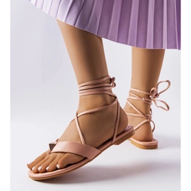 Sandalias rosas con cordones de Marleau. rosado 1
