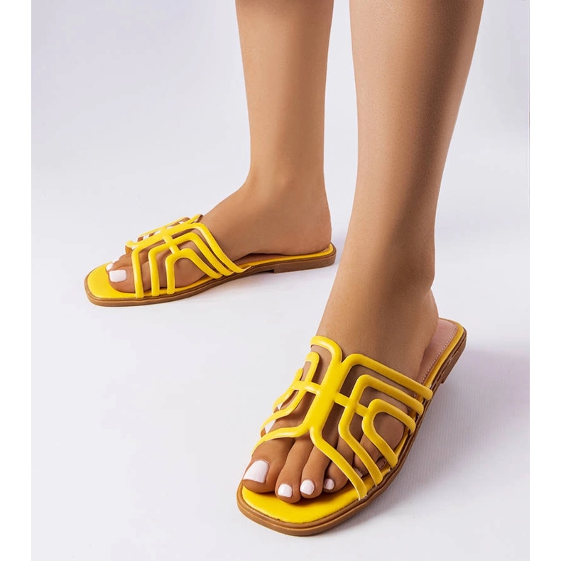 Babuchas Gandy amarillas para mujer amarillo 1